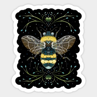 Vintage Style Bee Sticker